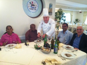 Ristorante "La Tortuga" Antonio Del Sole ospita la delegazione dello Sri Lanka