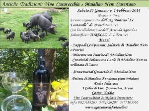 Vino Casavecchia e Maialino Nero Casertano