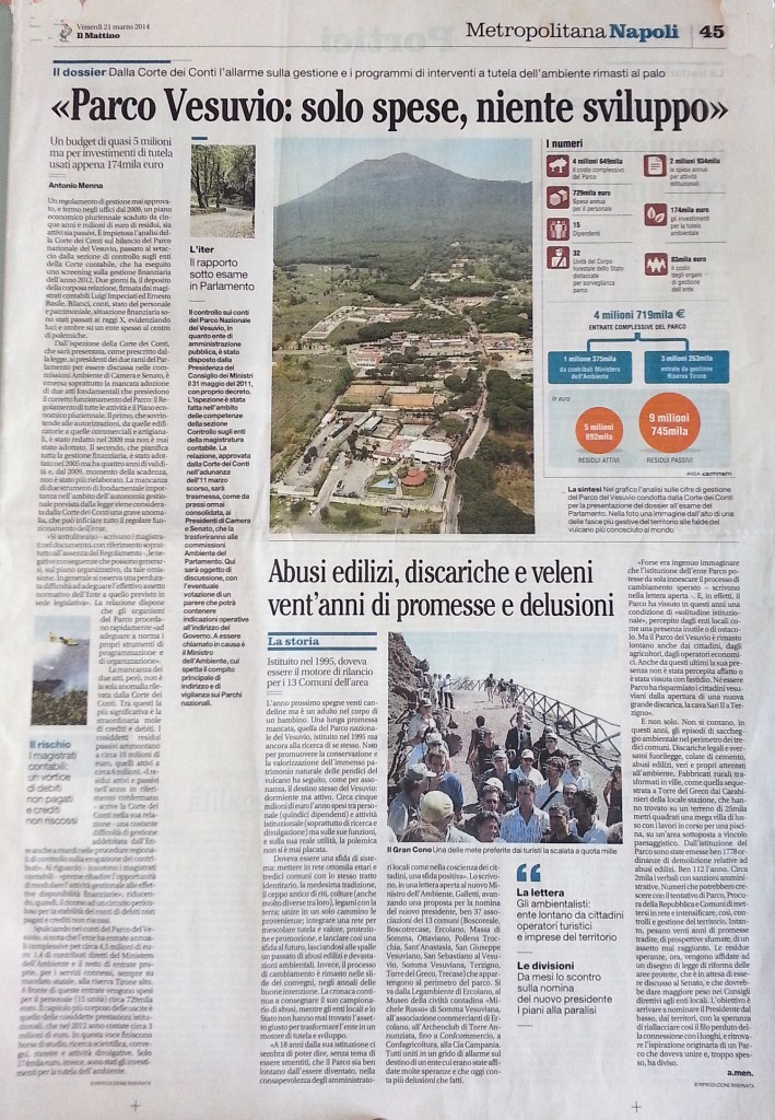 articolo Mattino 21 marzo 2014