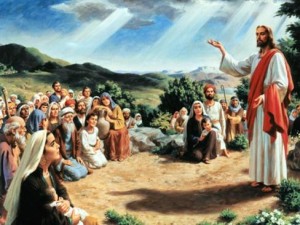 Gesù che parla alla gente
