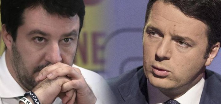 Matteo Salvini e Matteo Renzi (combo)
