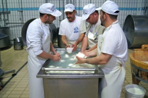 Caseificio-Prati-del-Volturno.-La-mozzatura-a-mano-640x425