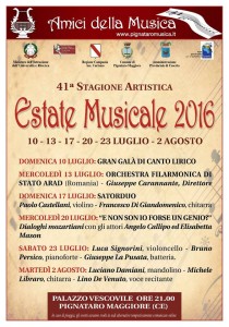 AMICI DELLA MUSICA ESTATE MUSICALE 2016 -