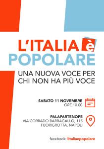 Italia e' popolare Napoli 11 novembre 2017 INVITO