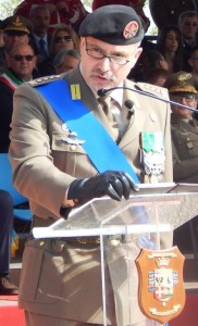 Il col. Cucinieri comandante del 17° Rav ACQUI