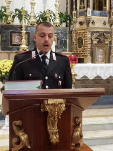 LETTURA DELLA PREGHIERA DEI CARABINIERI