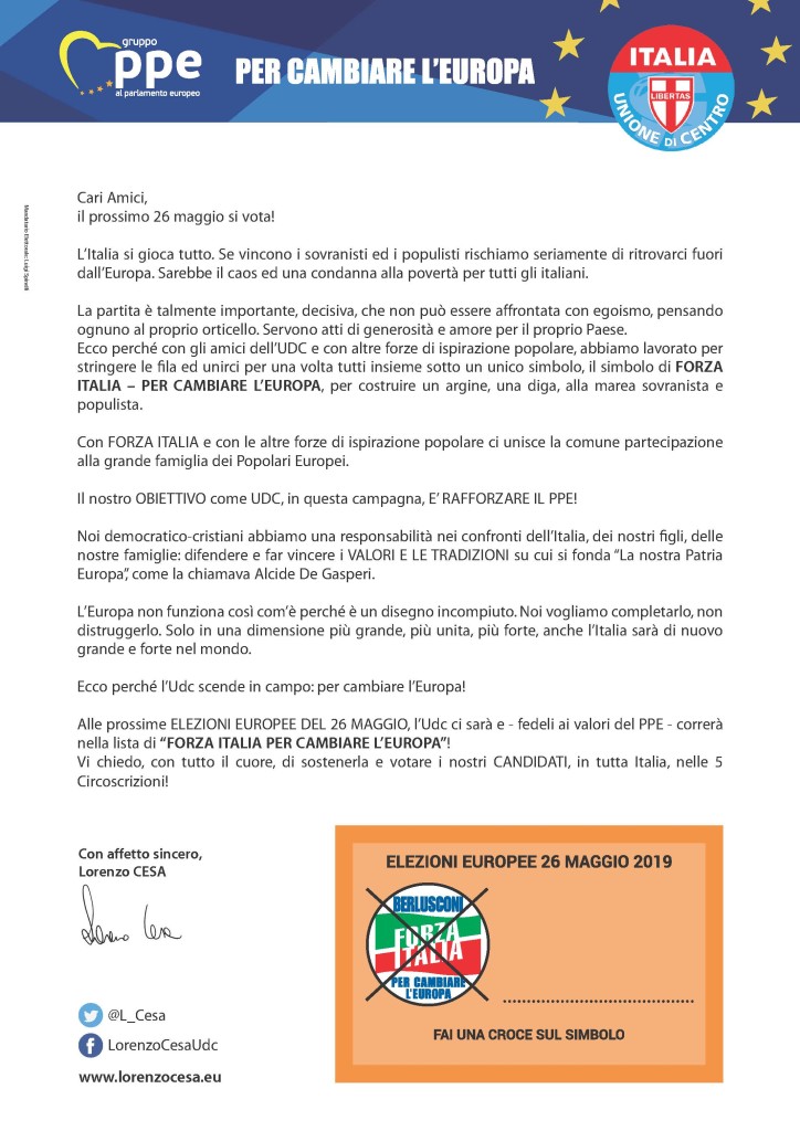 UDC LETTERA DI CESA