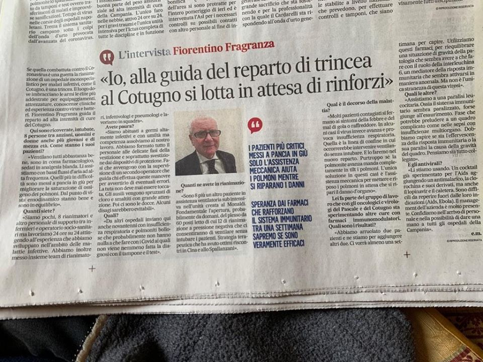 INTERVISTA AL DR.FIORENTINO FRAGANZA