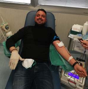 OSSS ANGELO QUINDICI DI VILLA FIORITA DONA SANGUE AL CENTRO TRASFUSIONALE DI AVERSA